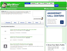 Tablet Screenshot of answers.mrwhy.com